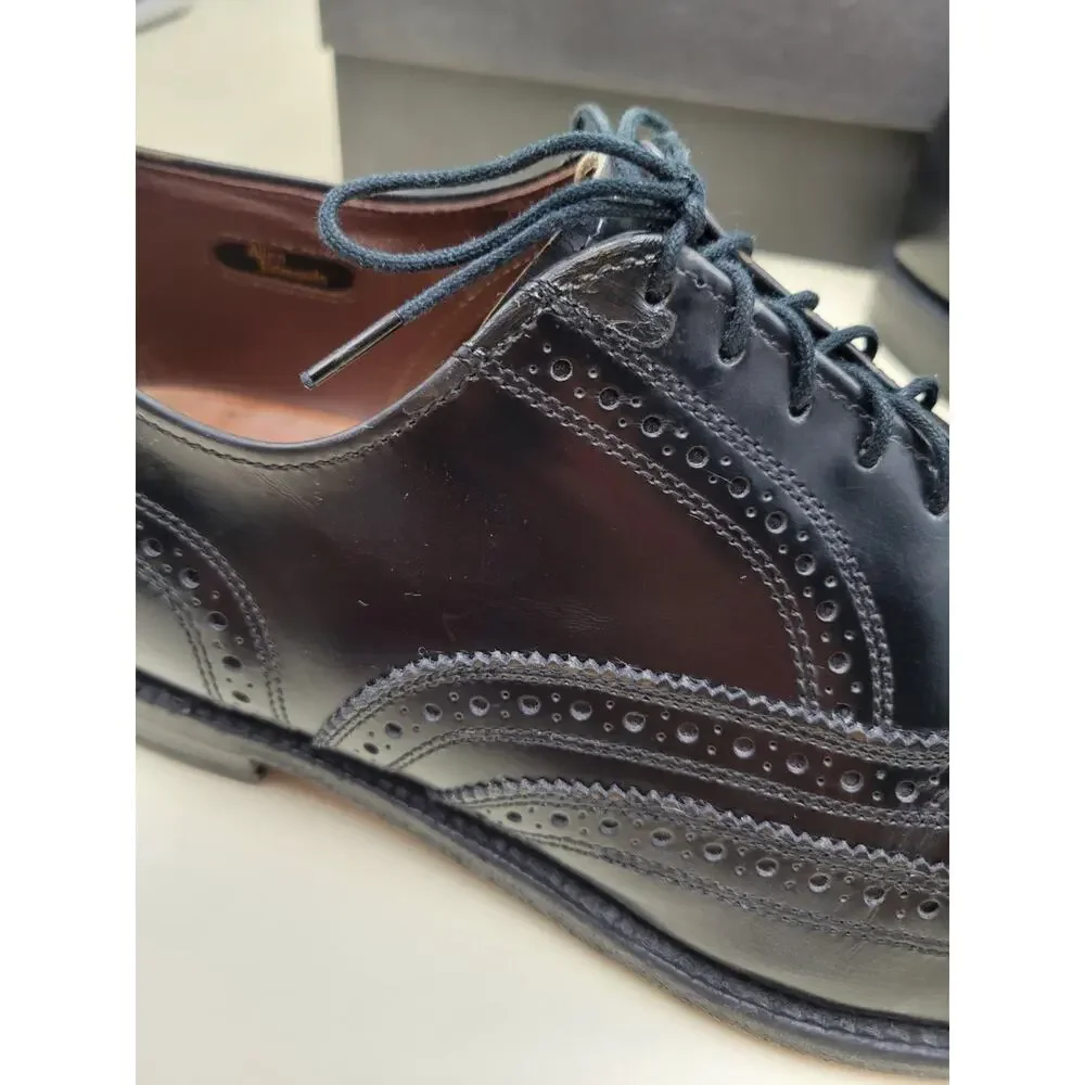 Allen Edmonds Lloyd Men's Wingtip Oxford Dress Shoes Black Leather 10.5 B 58080